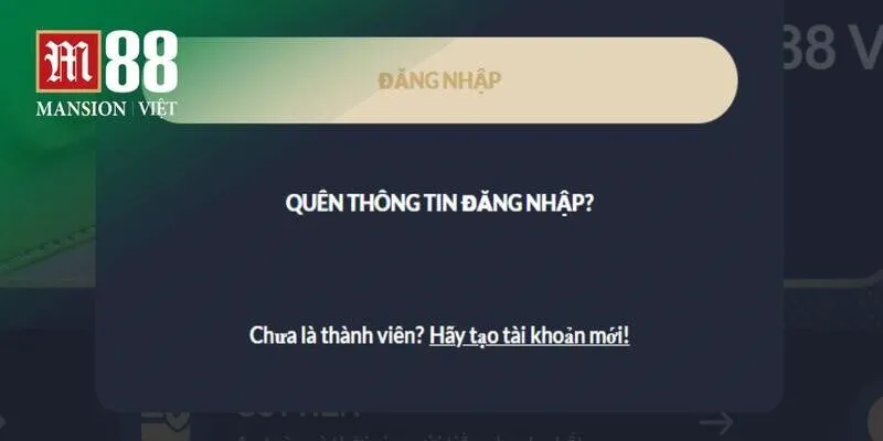 Hướng dẫn đăng nhập vào tài khoản cá cược tại M88